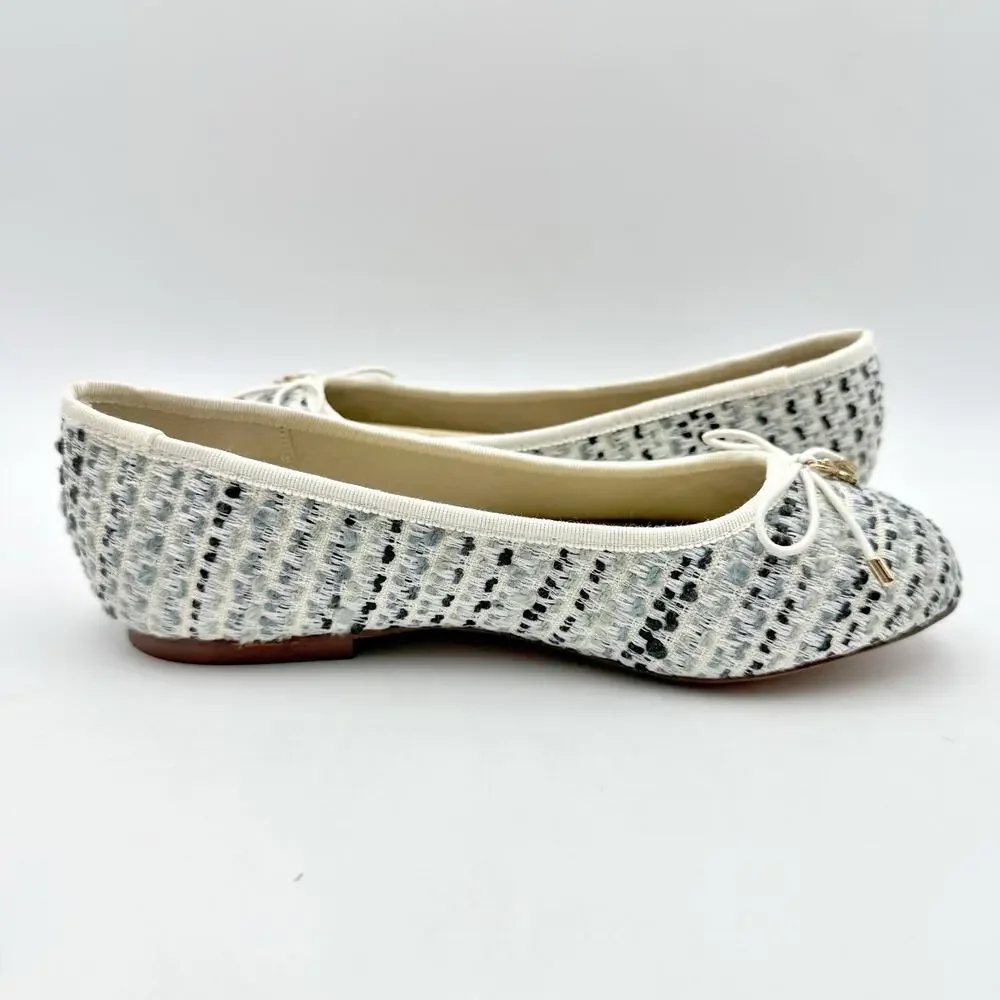 Sam Edelman Kids Felicia Ballet Flats US 2 M EU 33.5 Taupe Vegan Fabric NIB